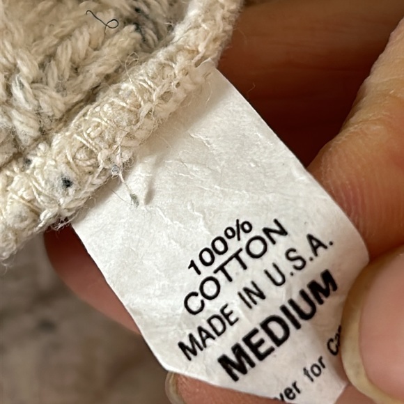 Vintage No Saints basket weave mock neck sweater size M/L - Picture 6 of 8